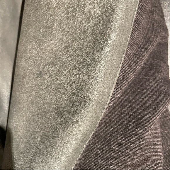 Women Genuine Leather Gray Moto Jacket size XL - Picture 7 of 13